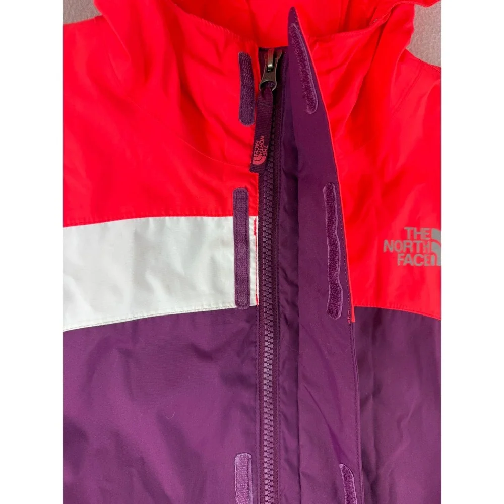 North Face HyVent Girls XL (18) Pink‎ Purple Hooded Waterproof Jacket